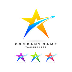 Obraz premium travel star logo design template