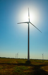 Fototapeta premium Wind generator installed in the middle of nature