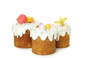 Food for Easter isolated on white background