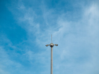 Outdoor security camera to monitor the crossings citizens. CCTV, big brother and privacy concept.