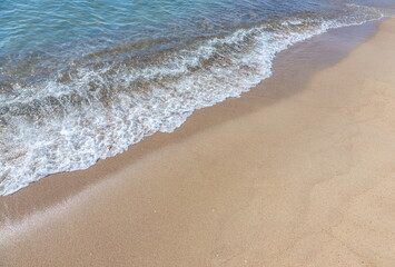 abstract sand of beach and soft wave background