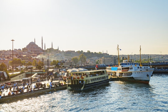 Istanbul skyline. Amazing view of the Golden Horn.