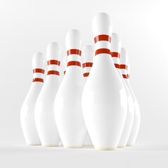 Bowling concept 3d render