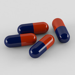 3d render of health pills