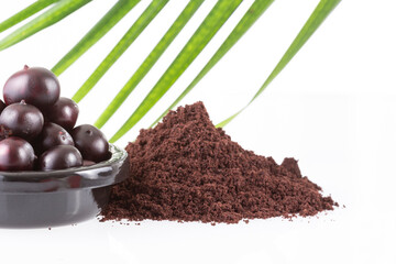 Euterpe Oleracea - Berries And Acai Powder From The Amazonian Fruit