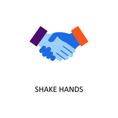 Shake Hands Vector Flat Icon Design illustration. Banking and Payment Symbol on White background EPS 10 File