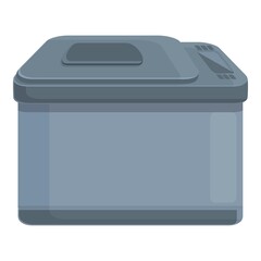 Slicer bread machine icon cartoon vector. Small food. Domestic oven