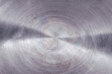 Brushed, circular metal texture - background