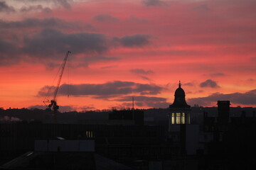 Obraz na płótnie Canvas Sunrise over Sheffield
