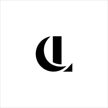 Letter CL in black color logo