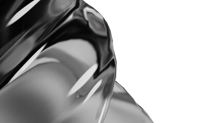 Naklejka premium Abstract background 3d illustration with a twisted geometry made of glass