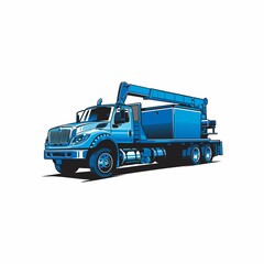 truck crane vector