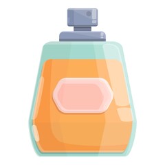 New female perfume icon cartoon vector. Fashion accessory. Makeup bag
