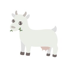 Cartoon goat farm animals