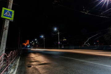 Night city of Lutsk Ukraine travel journey