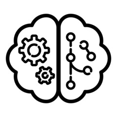 Brain Memiry Mind Flat Icon Isolated On White Background