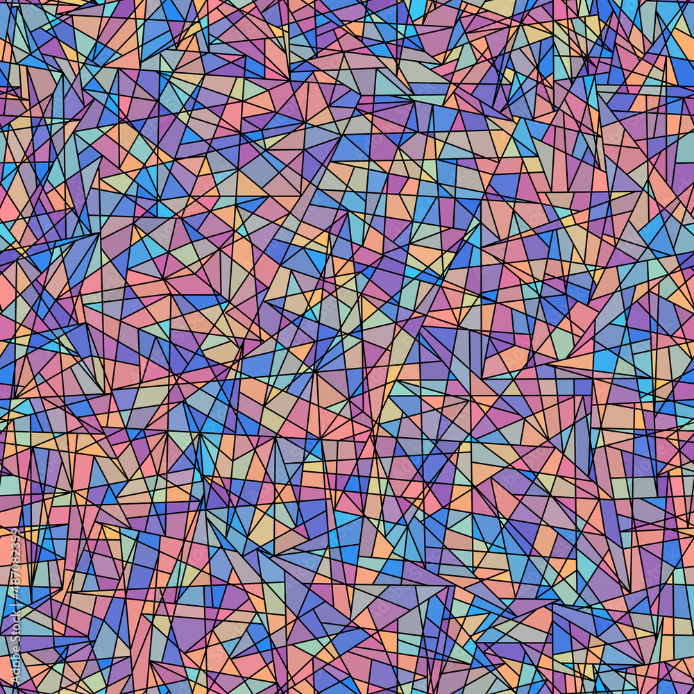 Poster vector seamless mosaic art pattern. art background.
