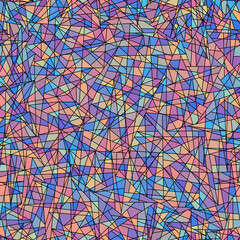 Vector seamless mosaic art pattern. Art background.