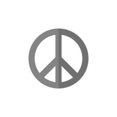 Peace grey flat vector icon
