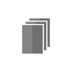 Paper Document grey flat vector icon