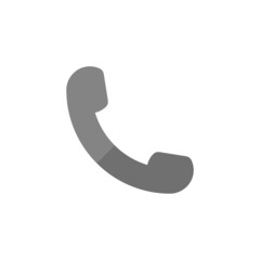 Phone grey flat vector icon