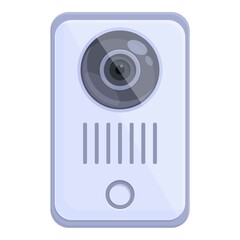 Intercom guard icon cartoon vector. Video door. Alarm camera