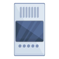 Intercom screen icon cartoon vector. Video system. Phone security
