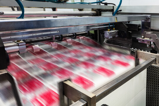 printing process in a modern printing house