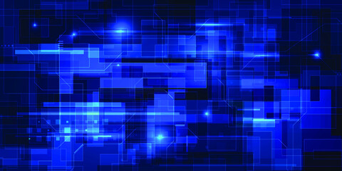 Vector illustrations of digital communications evolution and technology abstract blue futuristic artwork.Future tech design concepts.