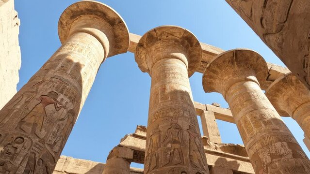 Ancient ruins at Karnak temple in Luxor