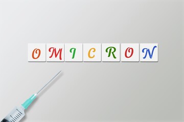 New COVID variant Omicron concept with syringe
