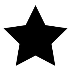 Star Shape Flat Icon Isolated On White Background