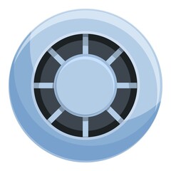 House smoke detector icon cartoon vector. Alarm fire. Home safety