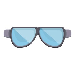 Biker glasses icon cartoon vector. Motorcycle equipment. Gear part