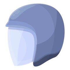 Glass biker helmet icon cartoon vector. Motorcycle equipment. Sport gear
