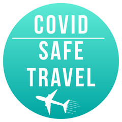 Covid Safe Travel typography design