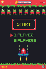 Space game user interface template
