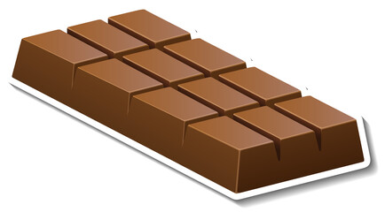 Chocolate bar in cartoon style
