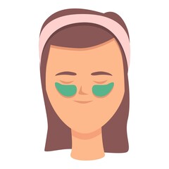 Girl eye patch icon cartoon vector. Mask face. Cosmetic face