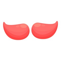 Red eye patch icon cartoon vector. Face gel. Cream cosmetic
