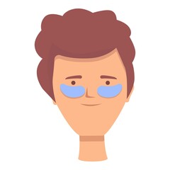 Clean eye patch icon cartoon vector. Face gel. Pack skin