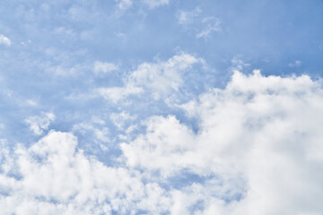 Beatiful blue sky with clouds on a sunny day