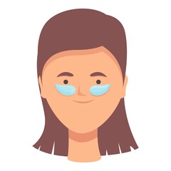 Skin eye patch icon cartoon vector. Face gel. Wash product