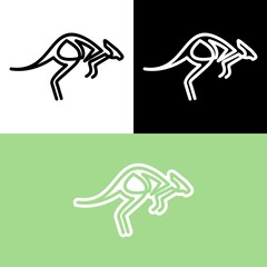 Obraz premium vector graphic illustration of a kangaroo in monoline style. perfect for shop or product logo
