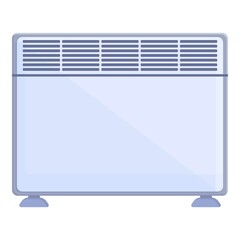 Household convector icon cartoon vector. Heater electric. Wall boiler