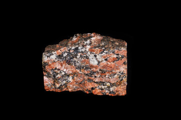 stone isolated on black background