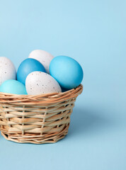 Naklejka na ściany i meble Basket with Easter eggs