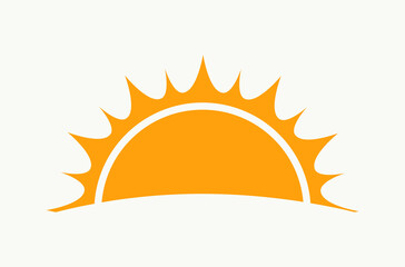 Sunset sun icon isolated. - 487098933