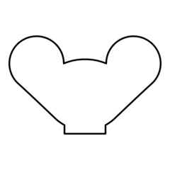 Barish nut contour outline line icon black color vector illustration image thin flat style