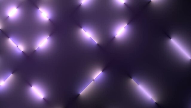 Movement pink and violet fluorescent lamps 3d rendering pattern loop animation